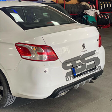 Peugeot 301 Difüzör Arka Tampon Eki 2 Egzoz Çıkışlı Gri