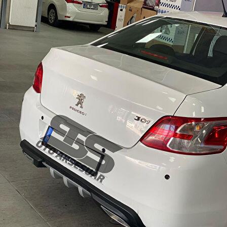 Peugeot 301 Difüzör Arka Tampon Eki 2 Egzoz Çıkışlı Gri