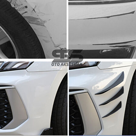 Tampon Bıçağı Piano Black 6 Adet Her Araca Uyumlu