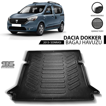 Dacia Dokker  Bagaj Havuzu 2013 Sonrası Havuzlu Bagaj Paspası