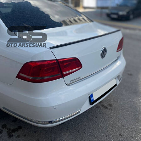 Volkswagen Passat B6 - B7 - B8 Type 2006 - 2020 Uyumlu Bagaj Üstü Spoiler Piano Black