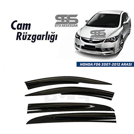 Cam Rüzgarlığı HONDA FD6 2007-2012 Arası Mügen Tip Piano Black