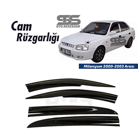 Cam Rüzgarlığı Hyundai Milenyum 2000-2003 Arası Mügen Tip Piano Black