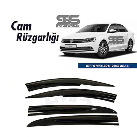 Cam Rüzgarlığı Volksvogen Jetta MK6 2011-2018 Arası Mügen Tip Piano Black