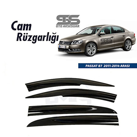 Cam Rüzgarlığı Volkswagen Passat B7 2011-2014 Arası Mügen Tip Piano Black