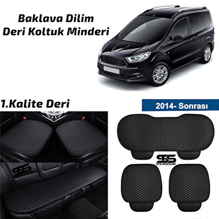 Ford Courier 2014 Sonrası Siyah Deri Oto Koltuk Minderi