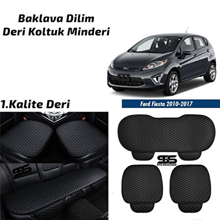 Ford Fiesta 2010-2017 Siyah Deri Oto Koltuk Minderi