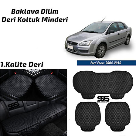 Ford Focus 2 2004-2010 Sedan Siyah Deri Oto Koltuk Minderi