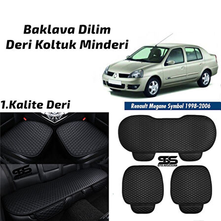 Renault Clio 2 1998-2006  Siyah Deri Oto Koltuk Minderi