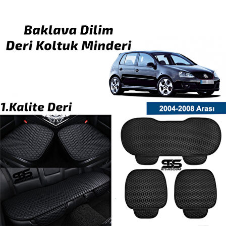 Volkswagen Golf 5 2004-2008 Siyah Deri Oto Koltuk Minderi