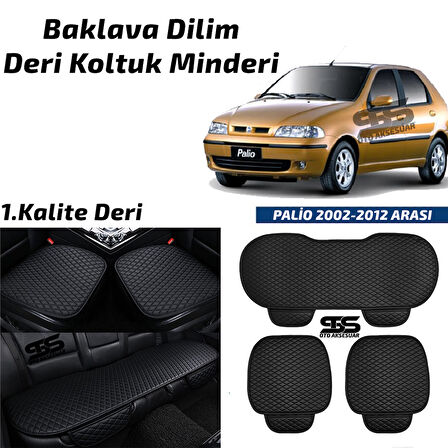 Fiat Palio 2002-2012 Arası Siyah Deri Oto Koltuk Minderi