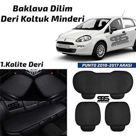 Fiat PUNTO 2010–2017 Arası Siyah Deri Oto Koltuk Minderi