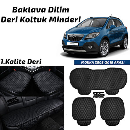 Opel Mokka 2013-2019 Arası Siyah Deri Oto Koltuk Minderi