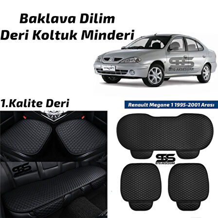 Renault Megane 1 1995-2001 Arası Siyah Deri Oto Koltuk Minderi