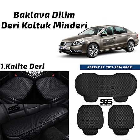 Volkswagen Passat B7 2011-2014 Arası Siyah Deri Oto Koltuk Minderi