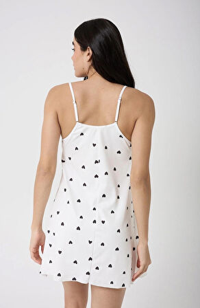 Kadın Gecelik Askılı Pijama+Tanga Hediyeli