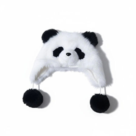 9-15 Yaş Çocuk Peluş Figürlü Kışlık Bere