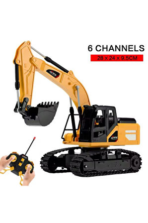 Oyuncak Uzaktan Kumandalı Şarjlı Ekskavatör - Kepçesi Hareketli - Metal Uçlu Kumandalı Kepçe