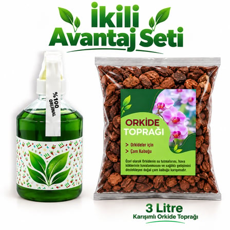 Powermix Bitki Besini ve 3 Litre Orkide Toprağı Set