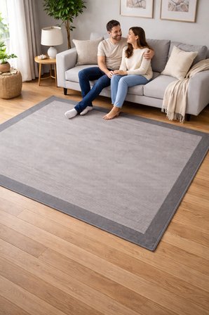 Mess Modern Dekoratif Yumuşak Dokulu Sisal Halı 3933 Gri Antrasit