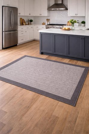 Mess Modern Dekoratif Yumuşak Dokulu Sisal Halı 3939 Antrasit Siyah