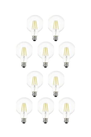 Beyaz Led Rustik Dekoratif Ampul Vintage Aydınlatma 4w 10lu Paket 6500k