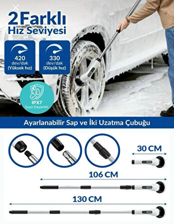 Happy Life Şarjlı & Elektrikli Temizlik Fırça Seti – Her Yüzey İçin Profesyonel Güç!