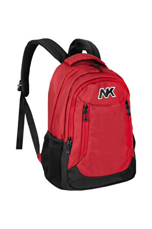 NK Kırmızı Unisex Okul Sırt Çantası 15' Laptop Bölmeli Çanta-9005