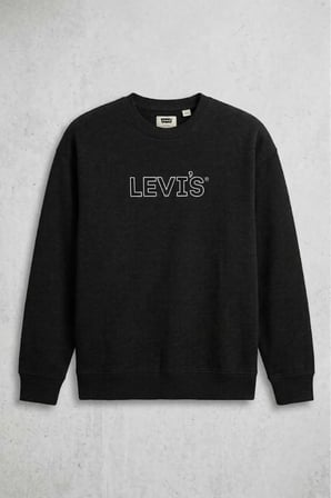 relaxed fit pamuk kumaş Oversize Erkek Sweatshirt - Minimalist aSiyah / 2XL