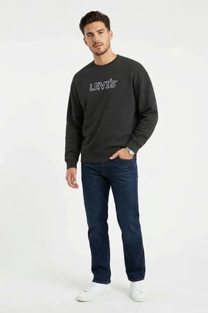 relaxed fit pamuk kumaş Oversize Erkek Sweatshirt - Minimalist aSiyah / 2XL