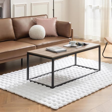 Carpet Dekor Bubble Yumuşak Suni Tavşan Tüyü Halı Beyaz