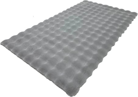 Carpet Dekor Bubble Yumuşak Suni Tavşan Tüyü Halı Gri