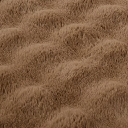 Carpet Dekor Bubble Yumuşak Suni Tavşan Tüyü Halı Kahve