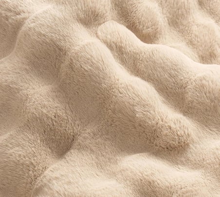 Carpet Dekor Bubble Yumuşak Suni Tavşan Tüyü Halı Kahve
