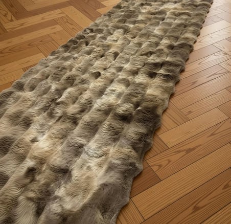Carpet Dekor Bubble Yumuşak Lüx Peluş Halı Kahve-Beyaz