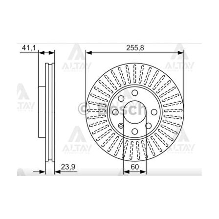 FREN DISKI ASTRA G  98-07 / ÖN HAVALI 256-4