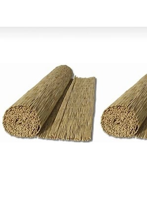 Kamış Çit Bambu Çit Hasır Doğal 1,00 X 5,00 Metre (TELLİ)