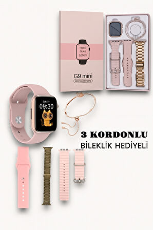 QASUL Yeni Nesil Şık Tasarımlı G9 Mini Akıllı Saat Bileklik Hediyeli
