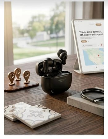 Yapay Zeka Destekli 135 Dil Çevirici Bluetooth 6.0 ANC+ENC Kablosuz Kulaklık