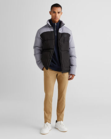 GANT Erkek Siyah Dik Yaka Logolu Mont