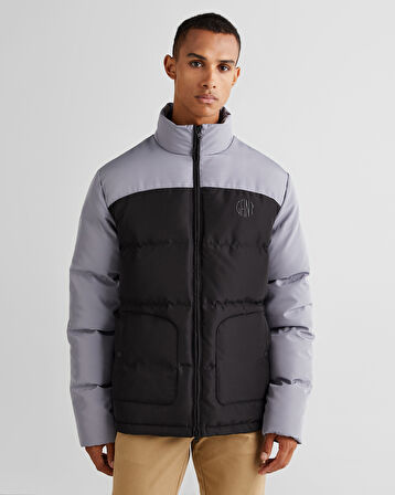 GANT Erkek Siyah Dik Yaka Logolu Mont