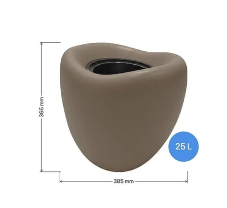 Omnipazar SO-LALE02 Lale Saksı Dekoratif Modern Plastik İç Kovalı 25 LT NO:2 