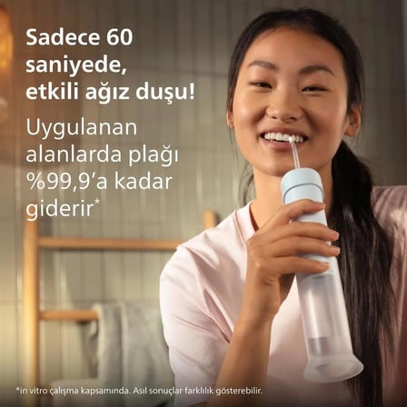 Sonicare Kompakt Ağız Duşu, 3 Modlu, 200ml Su Hazneli, USB Şarjlı, 360° Başlık, Titreşim ve Hassas Temizlik