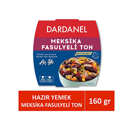 Dardanel Aç Ye Meksika Fasulyeli Ton Balığı 160 G