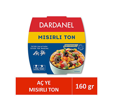 Dardanel Aç Ye Mısırlı Ton Balığı 160 G