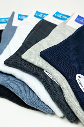 biçomi Penye Yazlık Erkek Çorap Burun Dikişsiz Takviyeli Topuk ve Burun 6 çift