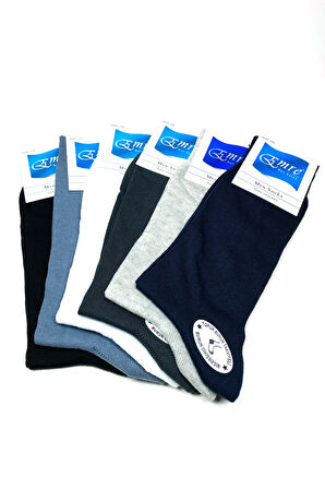 biçomi Penye Yazlık Erkek Çorap Burun Dikişsiz Takviyeli Topuk ve Burun 6 çift