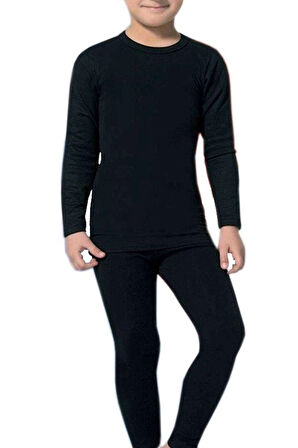 biçomi Kota 1 Adet Kız Erkek Çocuk Termal Siyah İçlik Fanila Body 2005