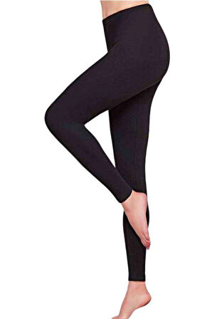 biçomi Kadın Kışlık Termal Sıcak Tutan İçlik Tayt Siyah KBR