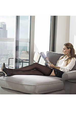 biçomi 6 Adet Mus Kaçmaz Lastikli Çorap 70 denye 38 Bronz